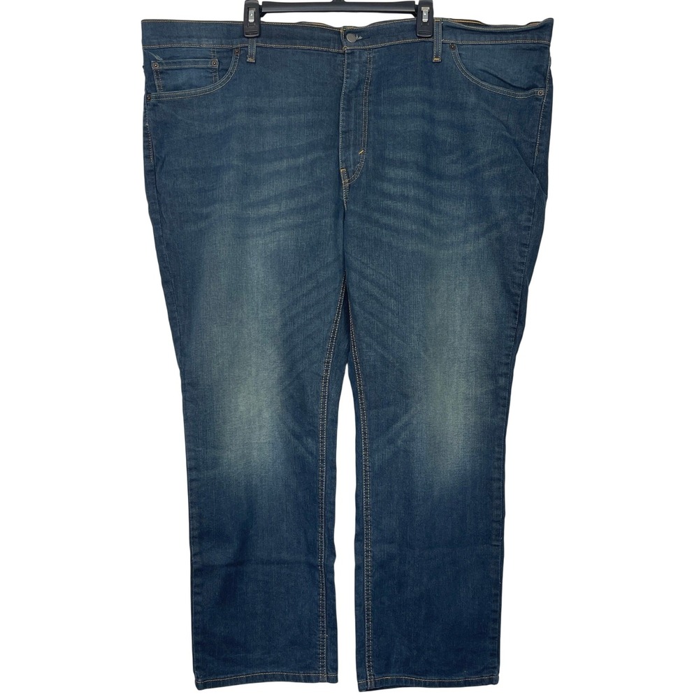 Levis 541 Athletic Taper Mens 50x30 Cotton Stretch Dark Wash Denim Blue Jeans